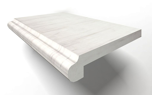Stairs Diana White Solid Mb005  Мрамор 30x100