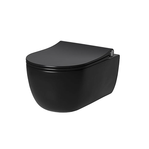  Acro Compact Комплект Rimless Унитаз+ Сиденье, Черный 49 См 36x49.5
