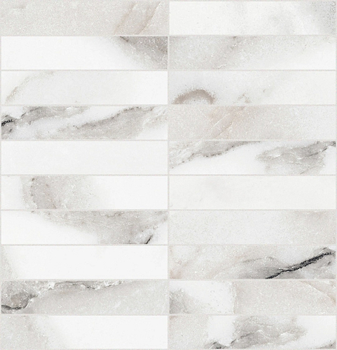 Les Origines De Rex Argent Glossy Mosaico 3x15  Керамогранит 30x30