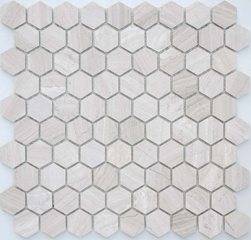 Pietrine Hexagonal Travertino Silver Mat Hex 1.8х3  Керамическая плитка 28.5x30.5